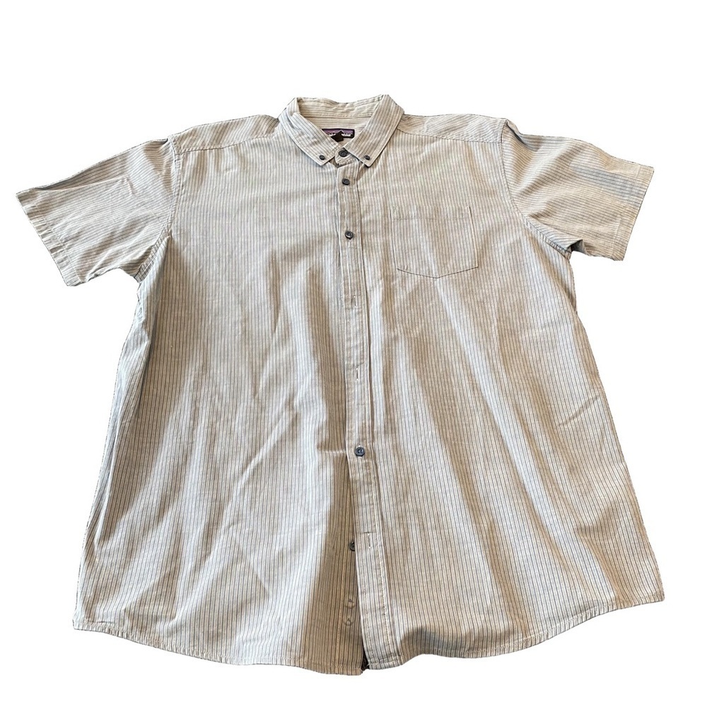 Patagonia Striped Short Sleeve Button-Up Shirt Size XXL